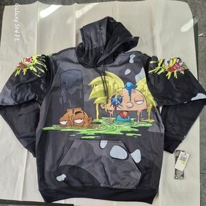 Members Only X Nickelodeon Pullover Hoodie Black Men Size M NWT